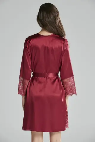 Saten Altılı Gelin Çeyiz Seti - 6015 Bordo