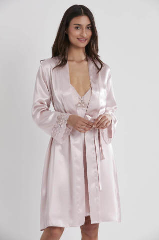 Pierre Cardin 4285 Saten 2'li Gecelik Sabahlık Set