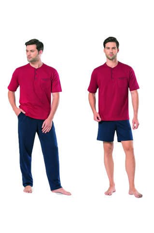 Pierre Cardin 5370 Yazlık 3 Parça Pijama Takımı