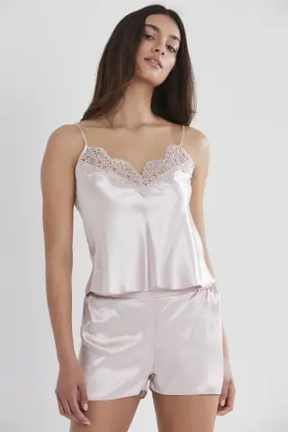 Saten Altılı Gelin Çeyiz Seti - 6335 Pudra