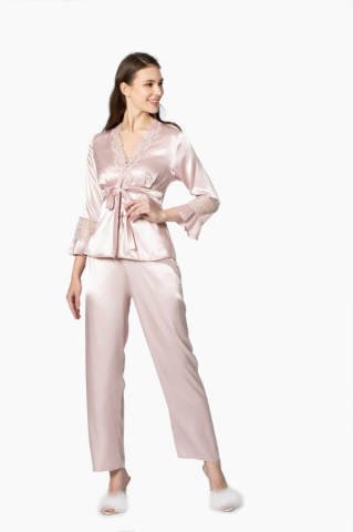 Pierre Cardin 6025 6'lı Saten Gecelik Sabahlık Çeyiz Seti